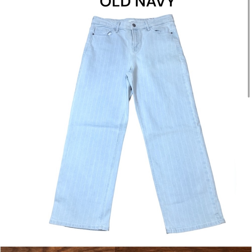 OLD NAVY slim wide leg pinstripe jeans